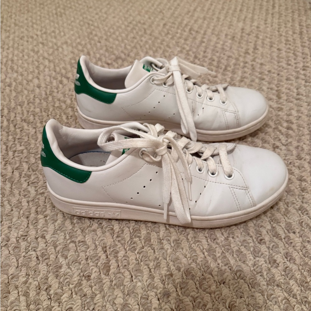 Adidas Stan Smith Sneakers in White and Green